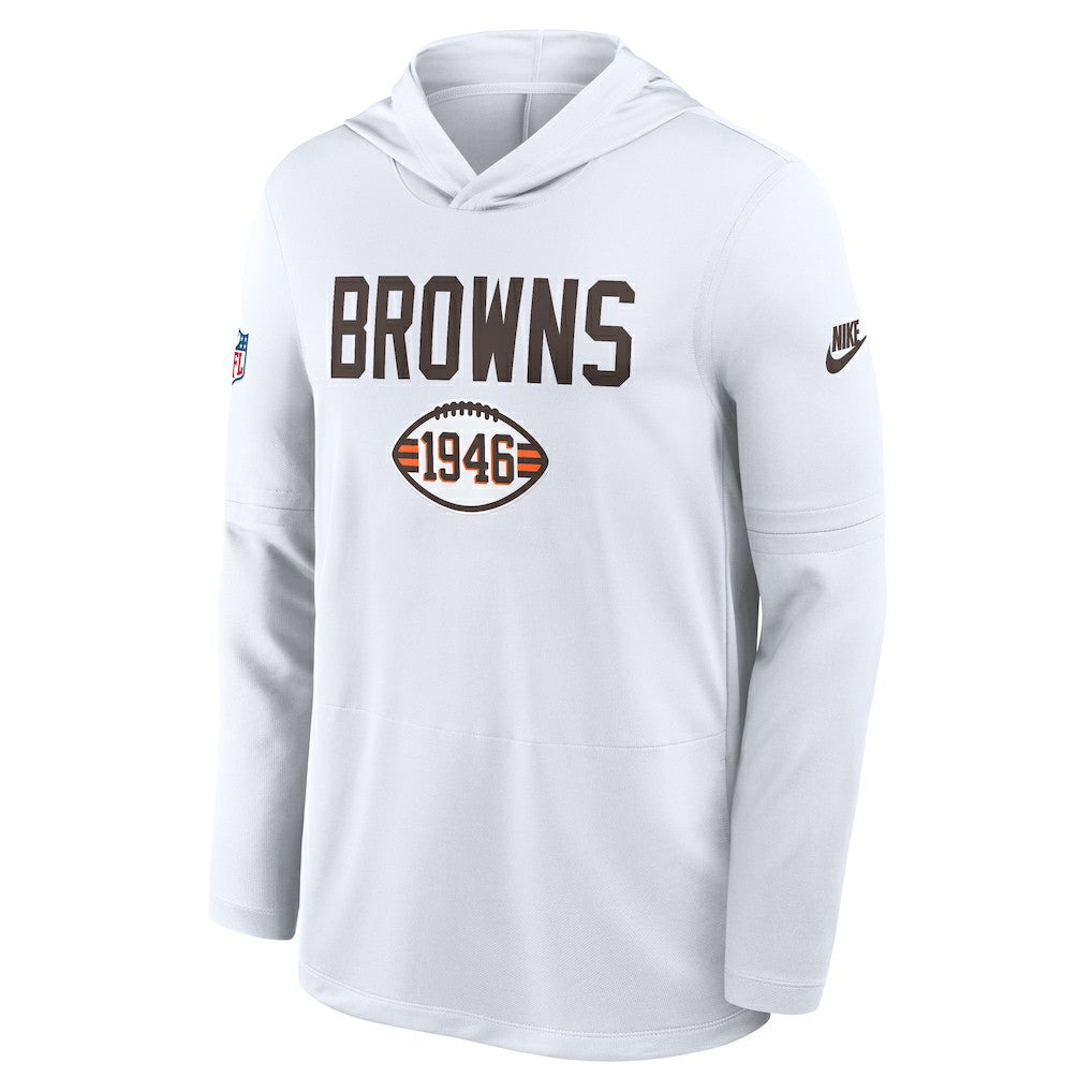 Sideline Pass Accuracy Dri-FIT Long Sleeve Hoodie T-Shirt - Cleveland Browns