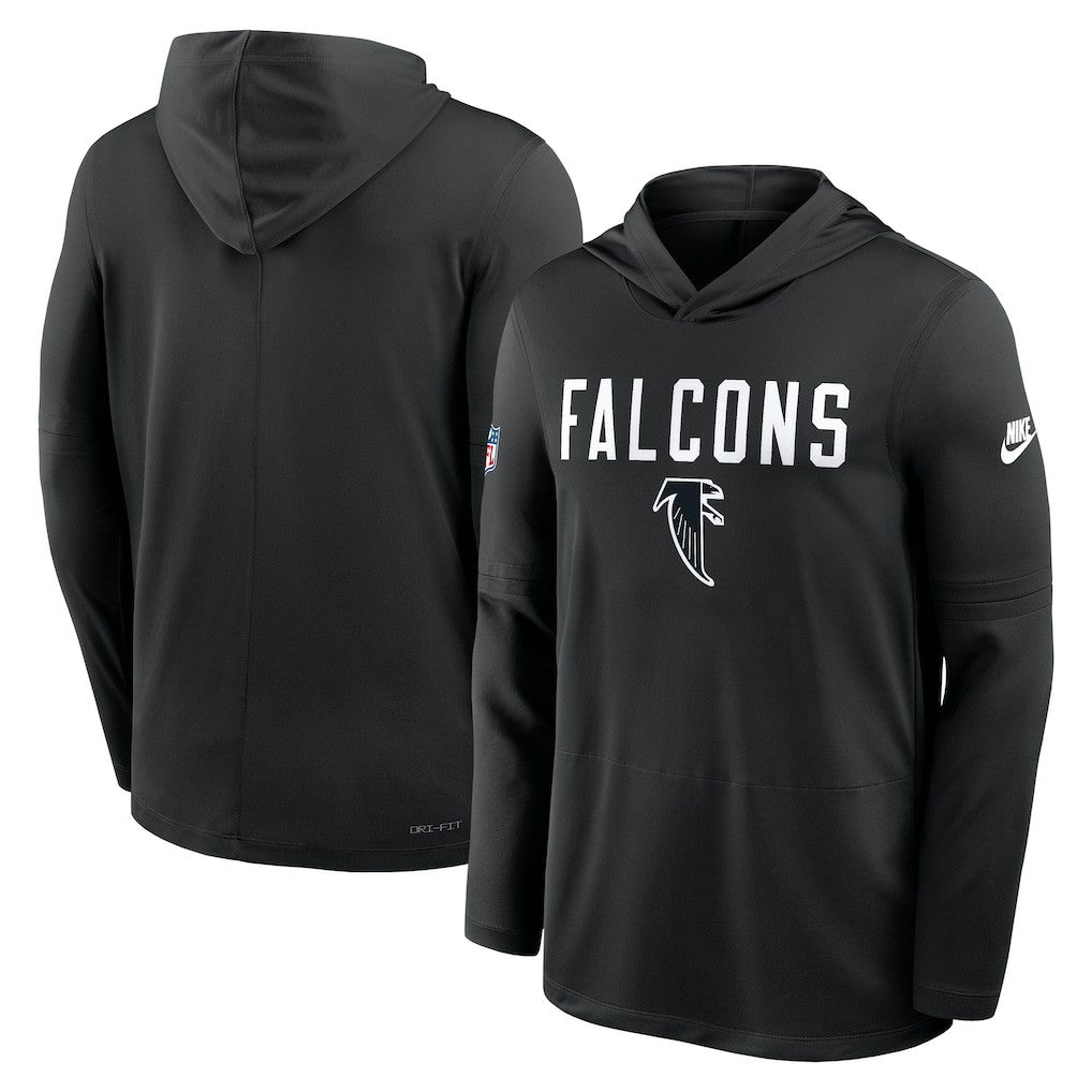 Sideline Pass Accuracy Dri-FIT Long Sleeve Hoodie T-Shirt - Atlanta Falcons