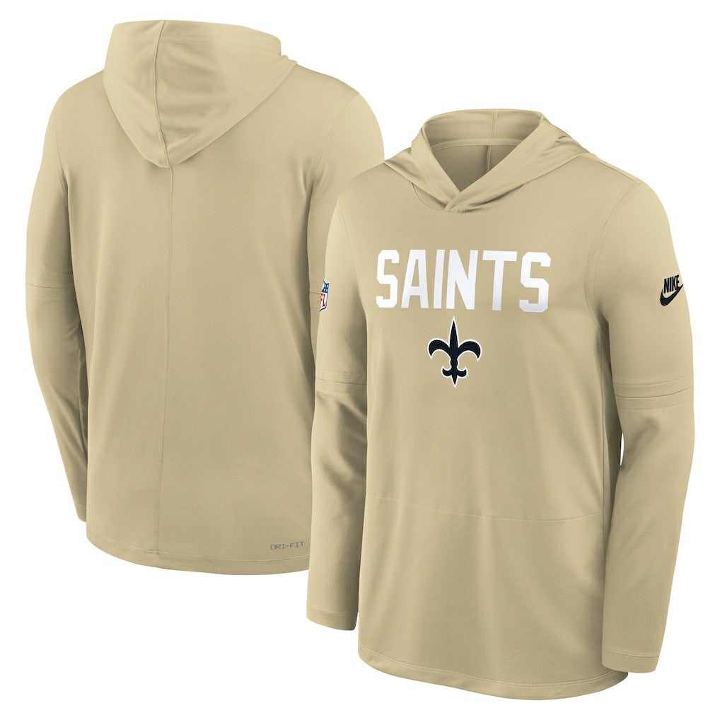 Sideline Pass Accuracy Dri-FIT Long Sleeve Hoodie T-Shirt - New Orleans Saints