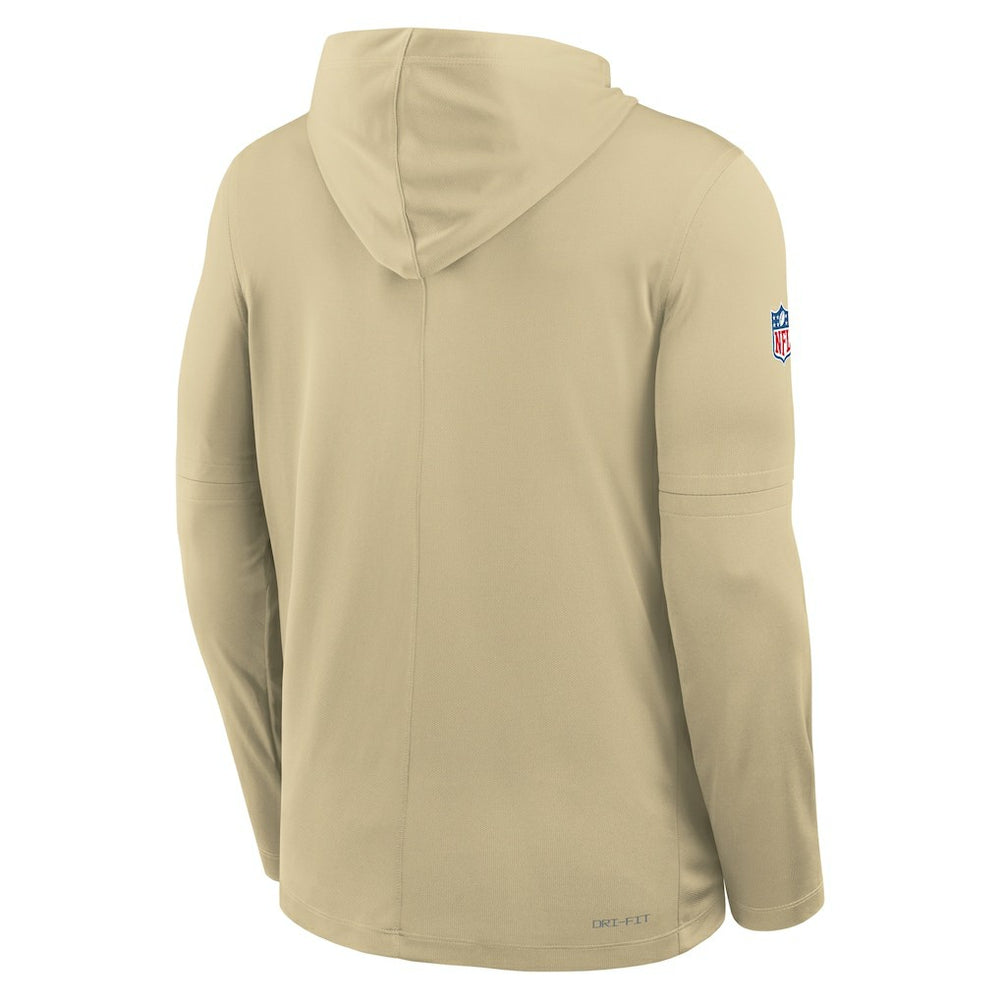 Sideline Pass Accuracy Dri-FIT Long Sleeve Hoodie T-Shirt - New Orleans Saints