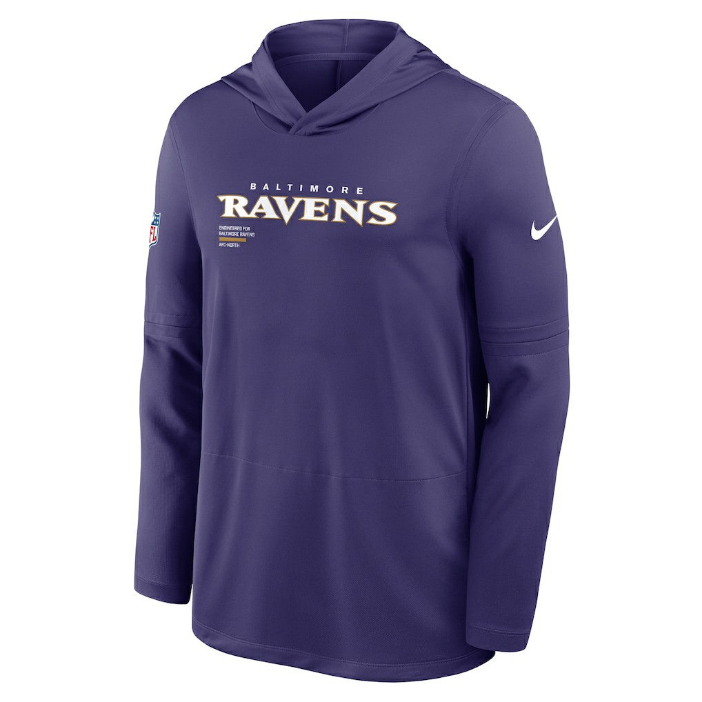 Sideline Pure Fury Performance Long Sleeve Hoodie T-Shirt - Baltimore Ravens