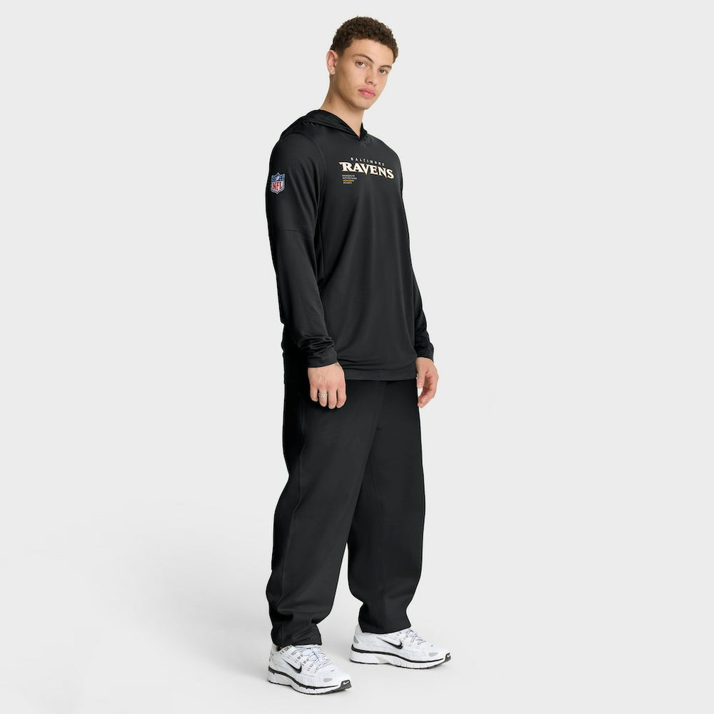 Sideline Pure Fury Performance Long Sleeve Hoodie T-Shirt - Baltimore Ravens