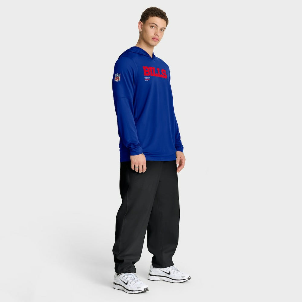 Sideline Pure Fury Performance Long Sleeve Hoodie T-Shirt - Buffalo Bills
