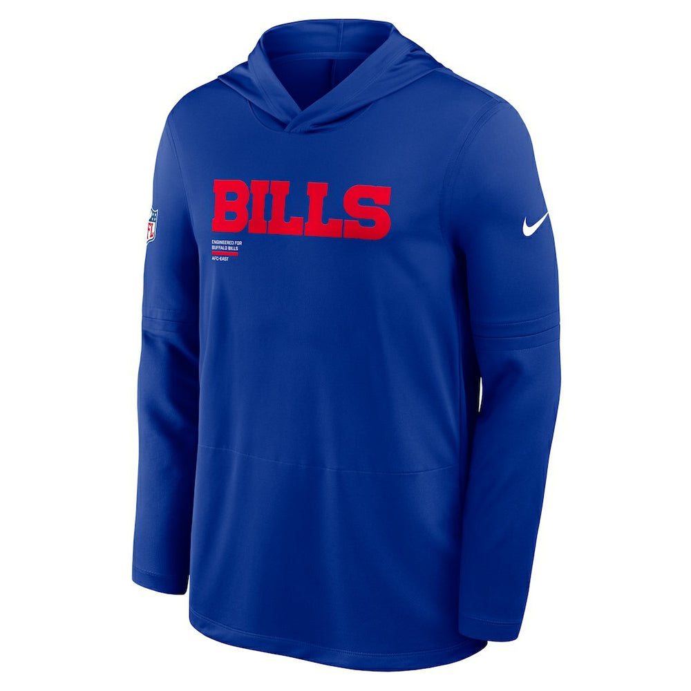 Sideline Pure Fury Performance Long Sleeve Hoodie T-Shirt - Buffalo Bills