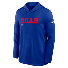 Sideline Pure Fury Performance Long Sleeve Hoodie T-Shirt - Buffalo Bills