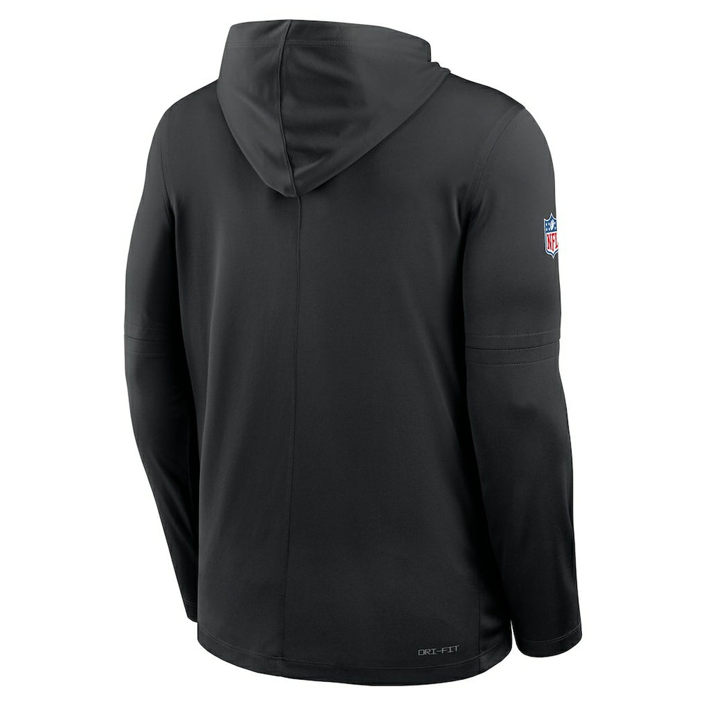 Sideline Pure Fury Performance Long Sleeve Hoodie T-Shirt - Carolina Panthers