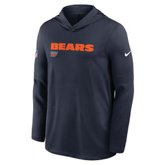 Sideline Pure Fury Performance Long Sleeve Hoodie T-Shirt - Chicago Bears