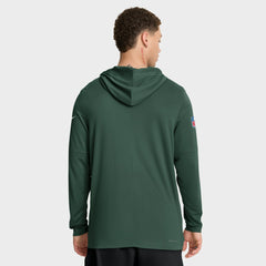 Sideline Pure Fury Performance Long Sleeve Hoodie T-Shirt - Green Bay Packers