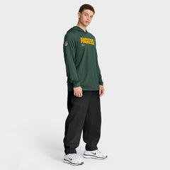 Sideline Pure Fury Performance Long Sleeve Hoodie T-Shirt - Green Bay Packers