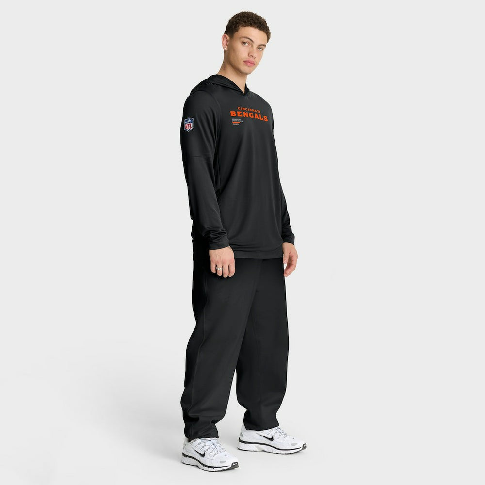 Sideline Pure Fury Performance Long Sleeve Hoodie T-Shirt - Cincinnati Bengals