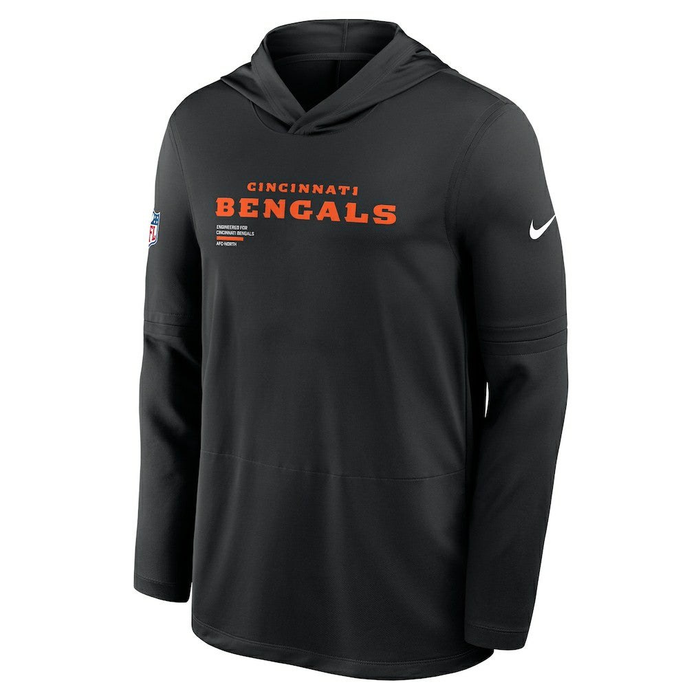 Sideline Pure Fury Performance Long Sleeve Hoodie T-Shirt - Cincinnati Bengals