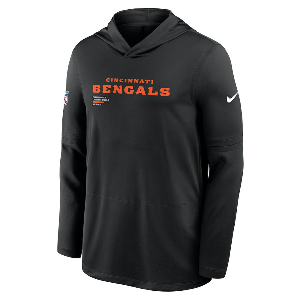 Sideline Pure Fury Performance Long Sleeve Hoodie T-Shirt - Cincinnati Bengals