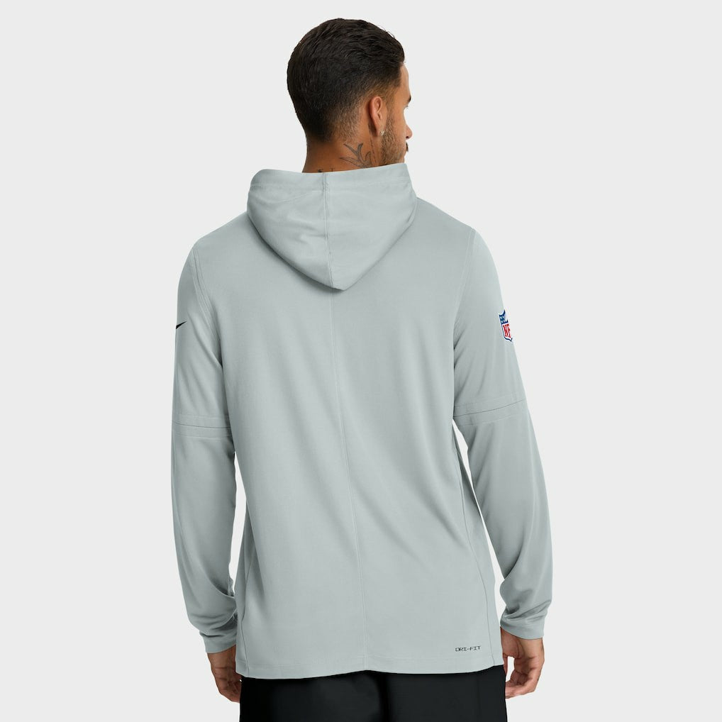 Sideline Pure Fury Performance Long Sleeve Hoodie T-Shirt - Las Vegas Raiders