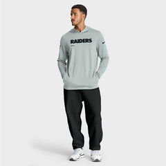 Sideline Pure Fury Performance Long Sleeve Hoodie T-Shirt - Las Vegas Raiders