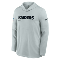 Sideline Pure Fury Performance Long Sleeve Hoodie T-Shirt - Las Vegas Raiders