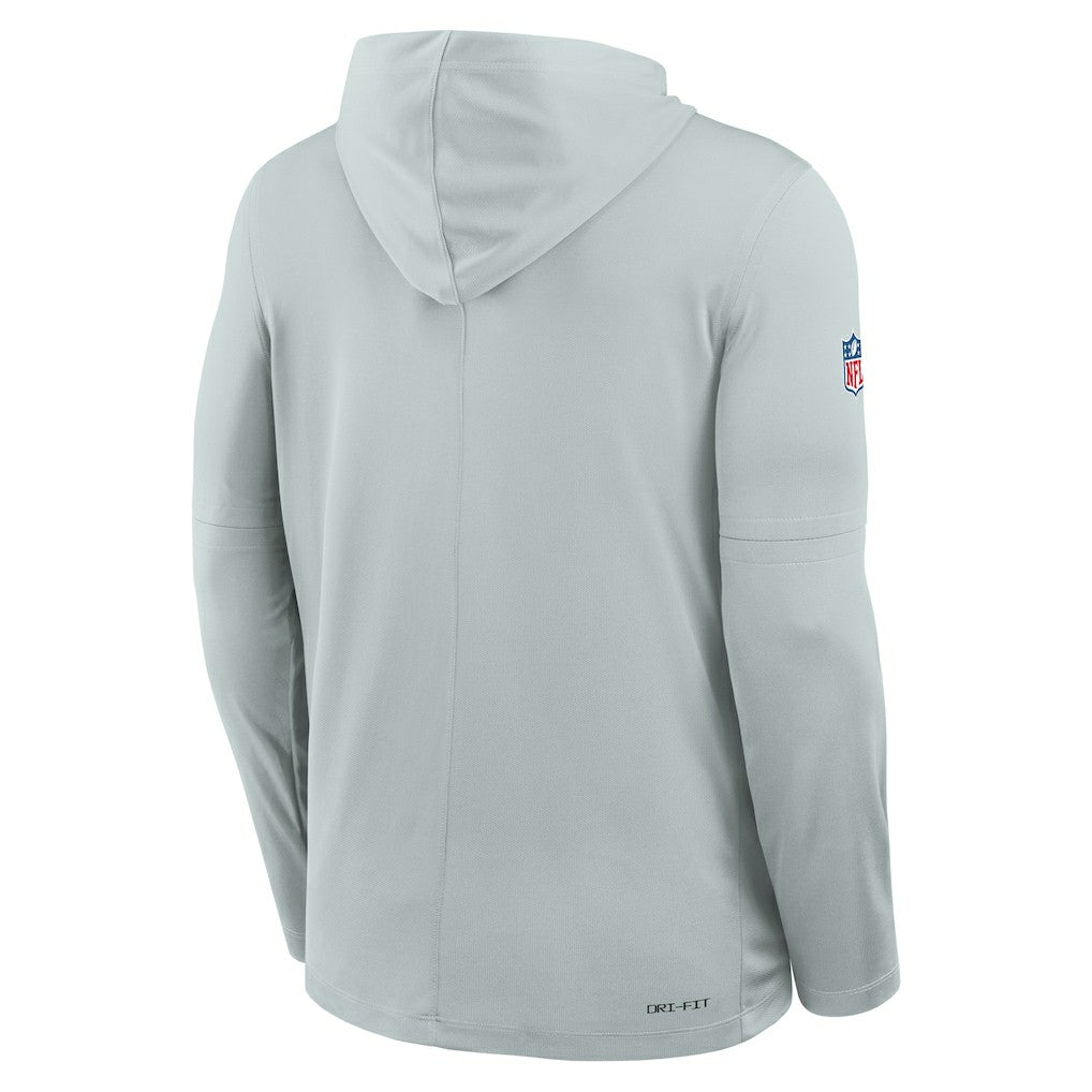 Sideline Pure Fury Performance Long Sleeve Hoodie T-Shirt - Las Vegas Raiders