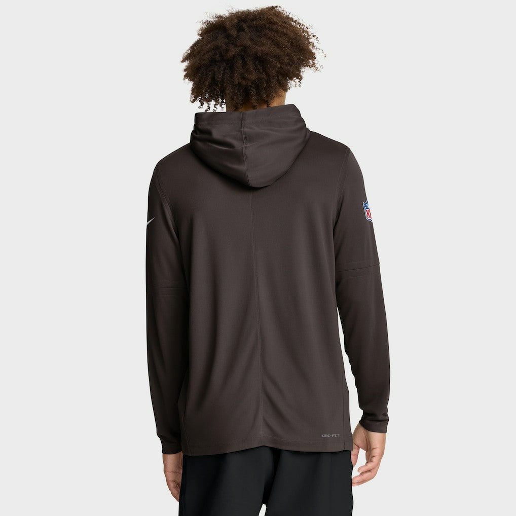 Sideline Pure Fury Performance Long Sleeve Hoodie T-Shirt - Cleveland Browns