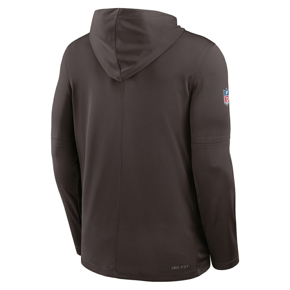Sideline Pure Fury Performance Long Sleeve Hoodie T-Shirt - Cleveland Browns