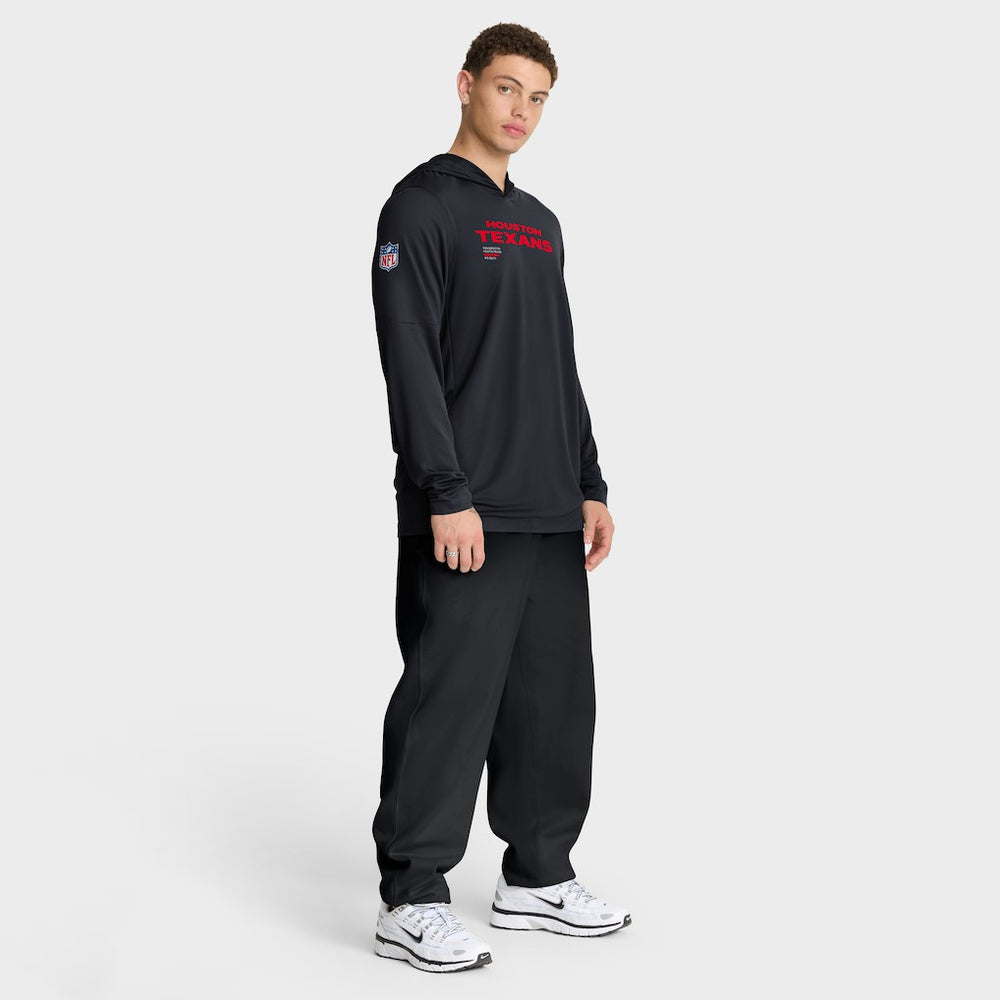 Sideline Pure Fury Performance Long Sleeve Hoodie T-Shirt - Houston Texans