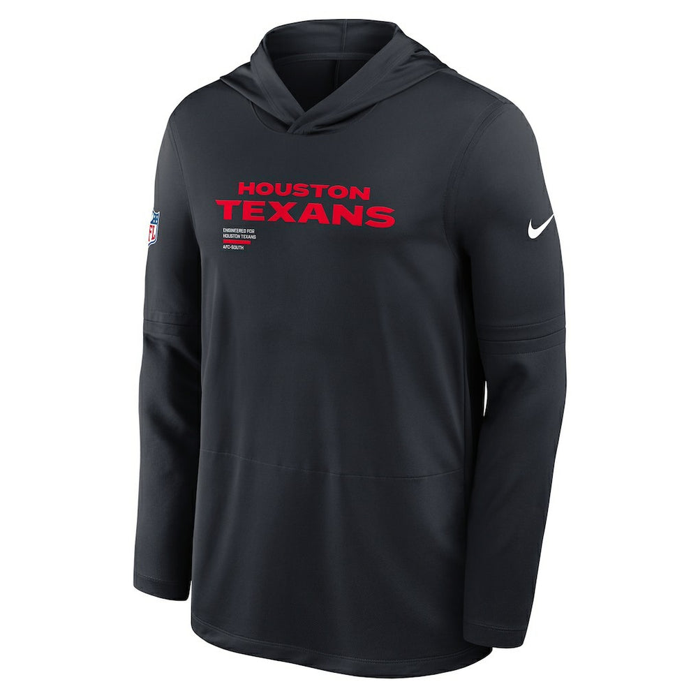 Sideline Pure Fury Performance Long Sleeve Hoodie T-Shirt - Houston Texans