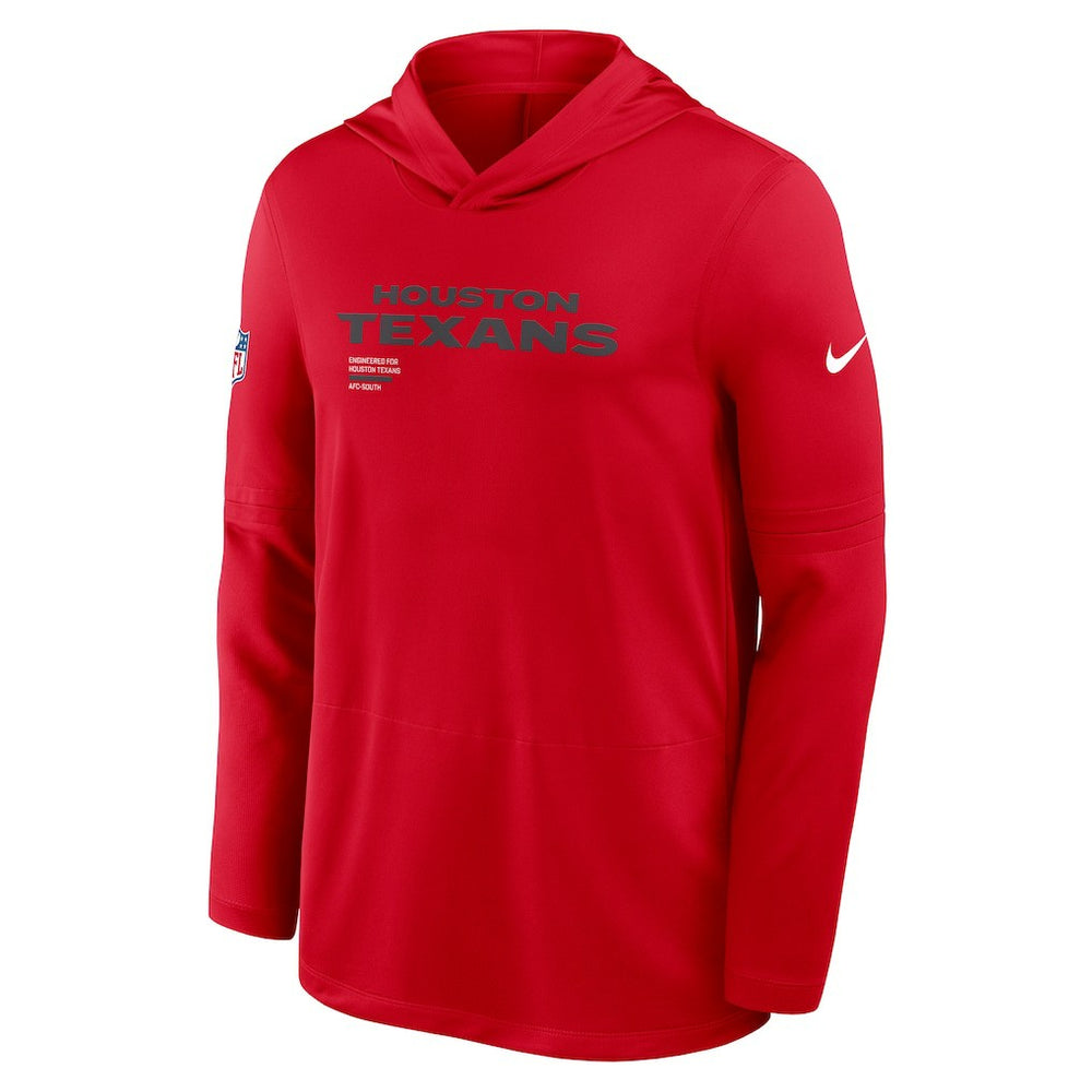 Sideline Pure Fury Performance Long Sleeve Hoodie T-Shirt - Houston Texans