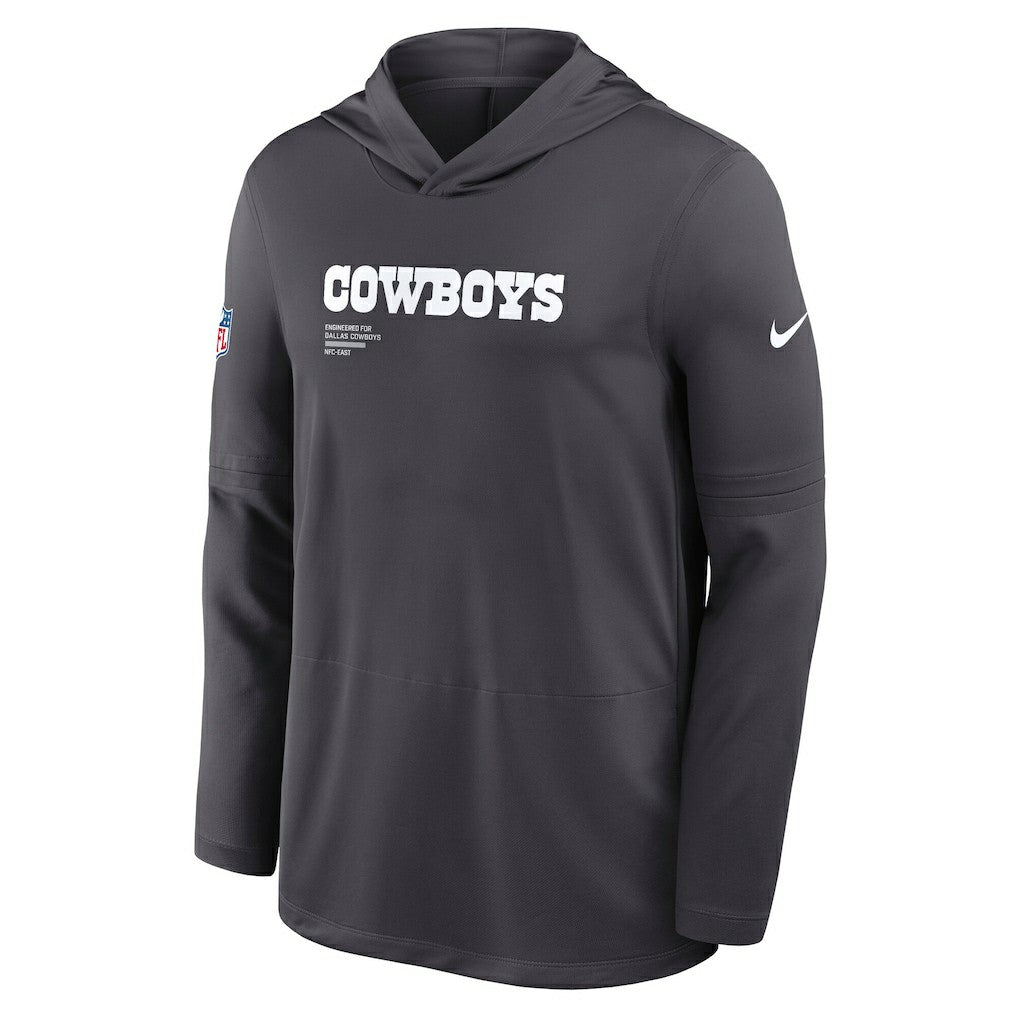 Sideline Pure Fury Performance Long Sleeve Hoodie T-Shirt - Dallas Cowboys