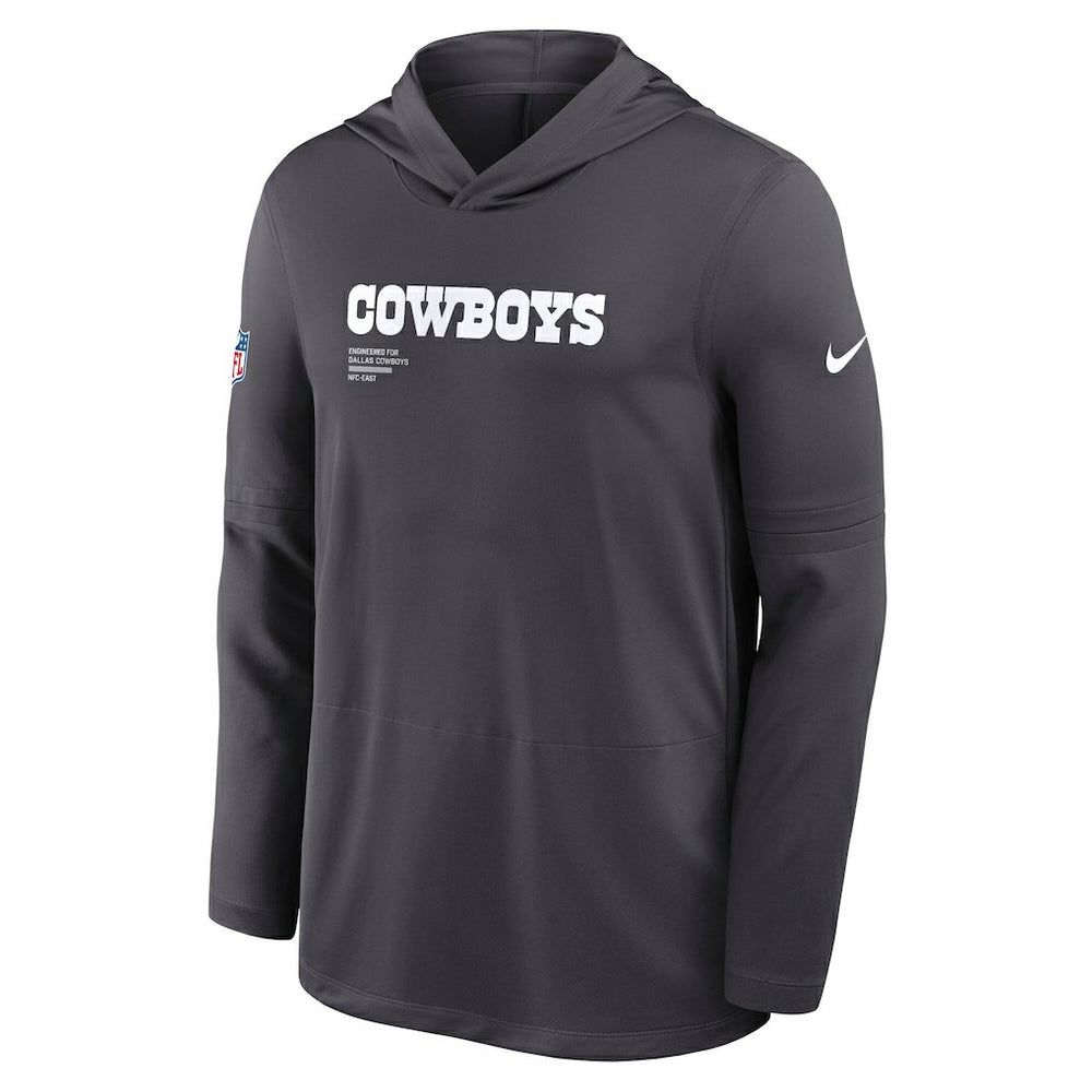 Sideline Pure Fury Performance Long Sleeve Hoodie T-Shirt - Dallas Cowboys