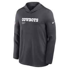 Sideline Pure Fury Performance Long Sleeve Hoodie T-Shirt - Dallas Cowboys