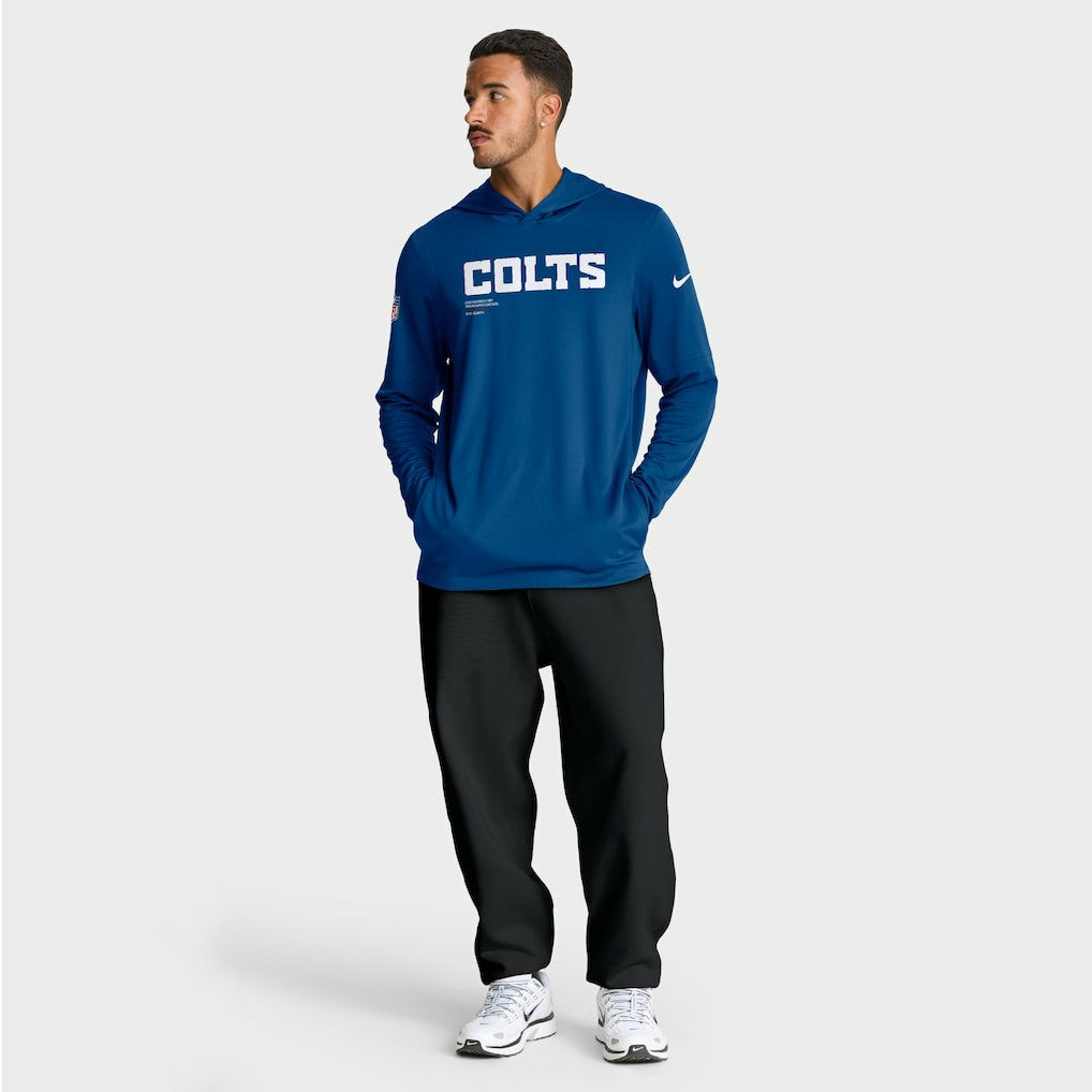Sideline Pure Fury Performance Long Sleeve Hoodie T-Shirt - Indianapolis Colts