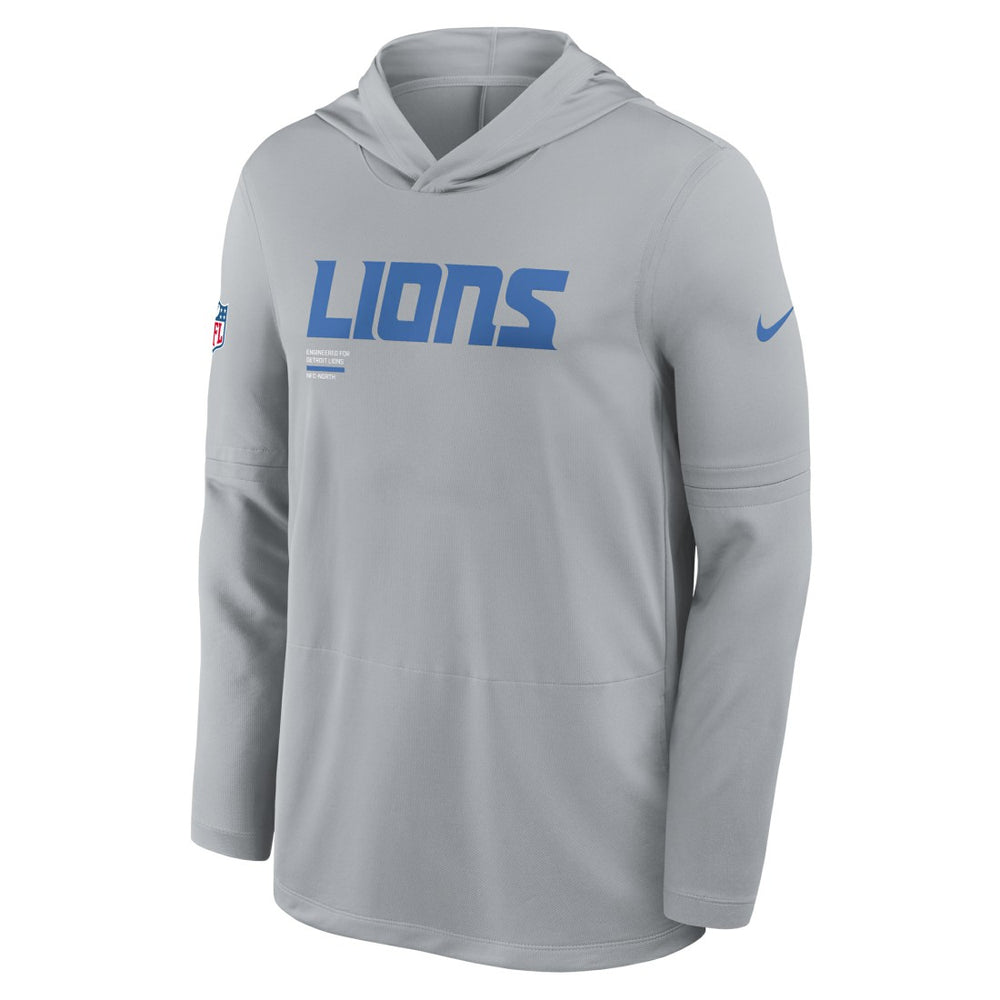 Sideline Pure Fury Performance Long Sleeve Hoodie T-Shirt - Detroit Lions