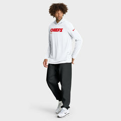 Sideline Pure Fury Performance Long Sleeve Hoodie T-Shirt - Kansas City Chiefs