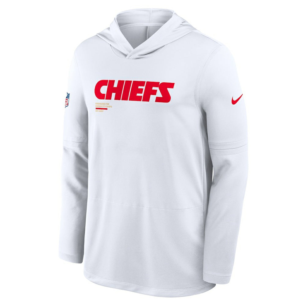 Sideline Pure Fury Performance Long Sleeve Hoodie T-Shirt - Kansas City Chiefs