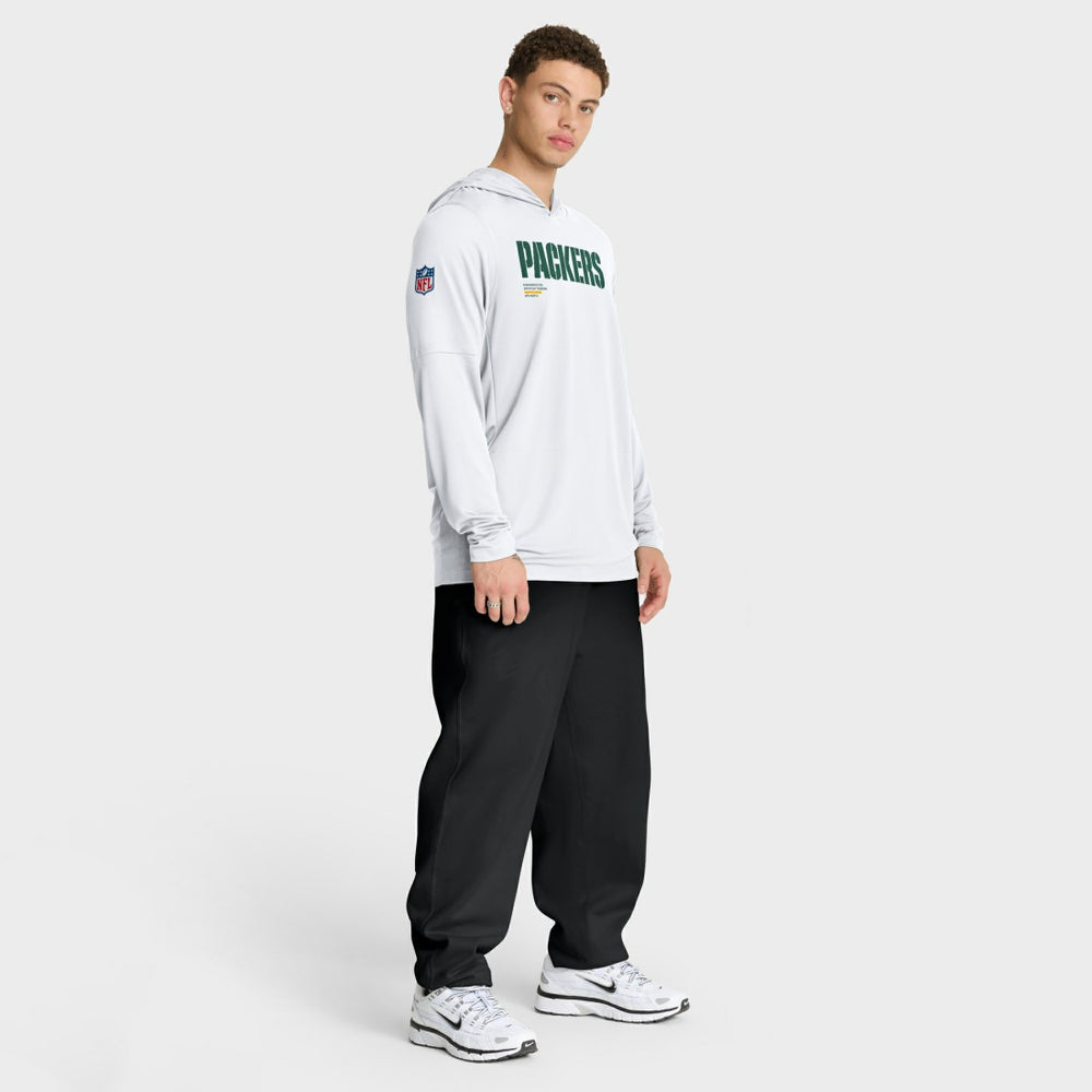 Sideline Pure Fury Performance Long Sleeve Hoodie T-Shirt - Green Bay Packers