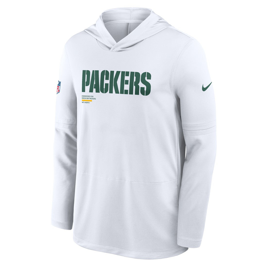 Sideline Pure Fury Performance Long Sleeve Hoodie T-Shirt - Green Bay Packers