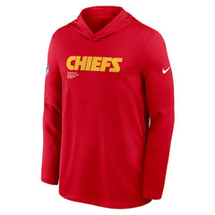 Sideline Pure Fury Performance Long Sleeve Hoodie T-Shirt - Kansas City Chiefs