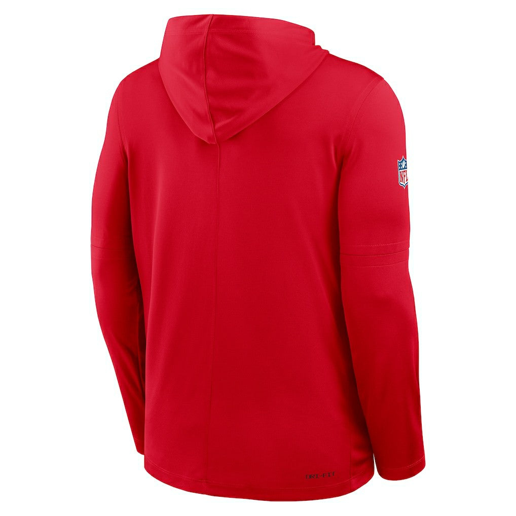 Sideline Pure Fury Performance Long Sleeve Hoodie T-Shirt - Kansas City Chiefs