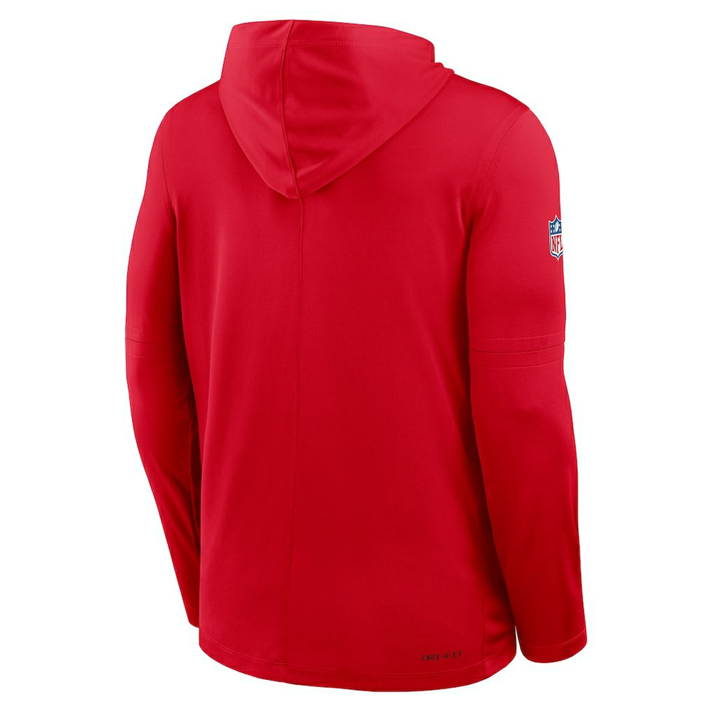 Sideline Pure Fury Performance Long Sleeve Hoodie T-Shirt - Kansas City Chiefs