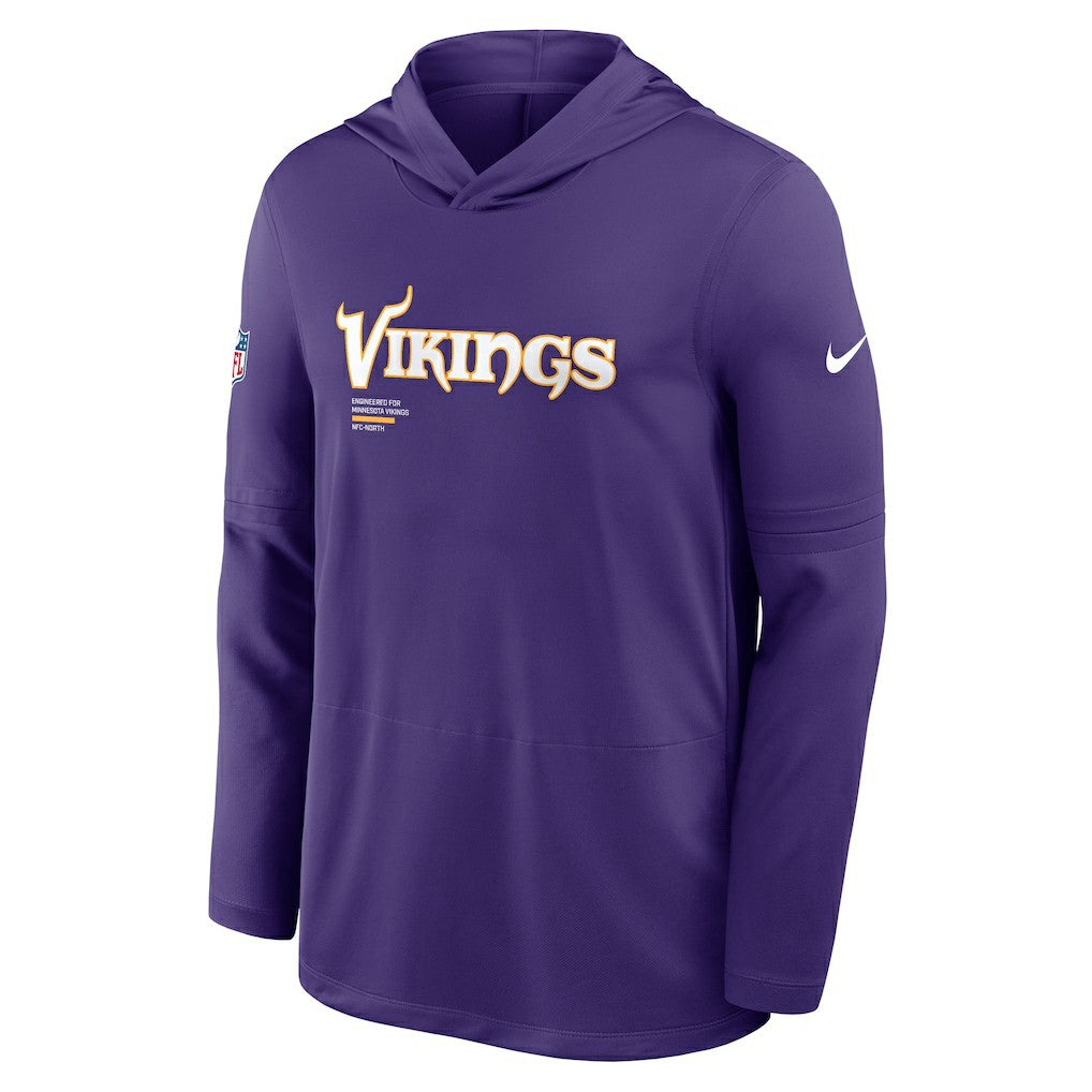 Sideline Pure Fury Performance Long Sleeve Hoodie T-Shirt - Minnesota Vikings