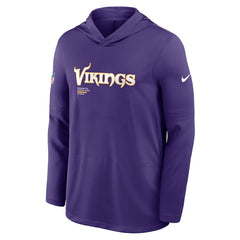 Sideline Pure Fury Performance Long Sleeve Hoodie T-Shirt - Minnesota Vikings