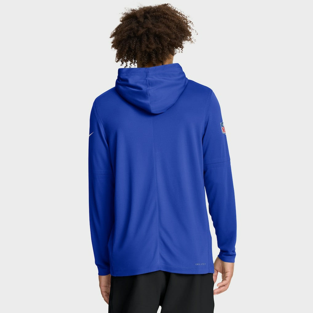Sideline Pure Fury Performance Long Sleeve Hoodie T-Shirt - Los Angeles Rams