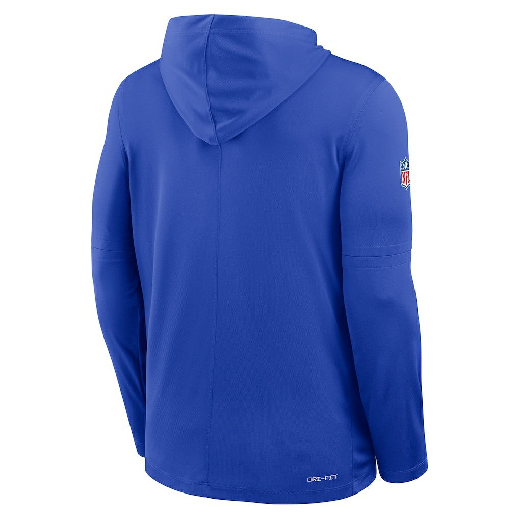 Sideline Pure Fury Performance Long Sleeve Hoodie T-Shirt - Los Angeles Rams