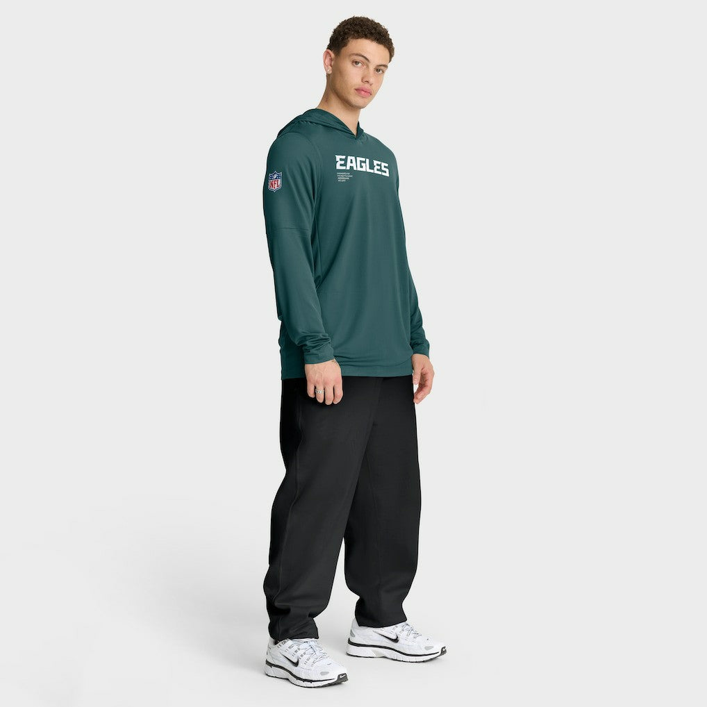 Sideline Pure Fury Performance Long Sleeve Hoodie T-Shirt - Philadelphia Eagles