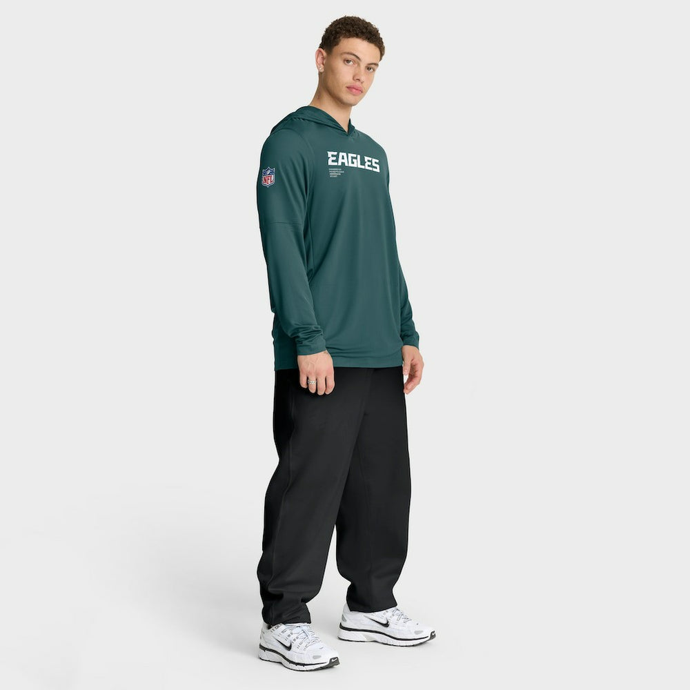 Sideline Pure Fury Performance Long Sleeve Hoodie T-Shirt - Philadelphia Eagles
