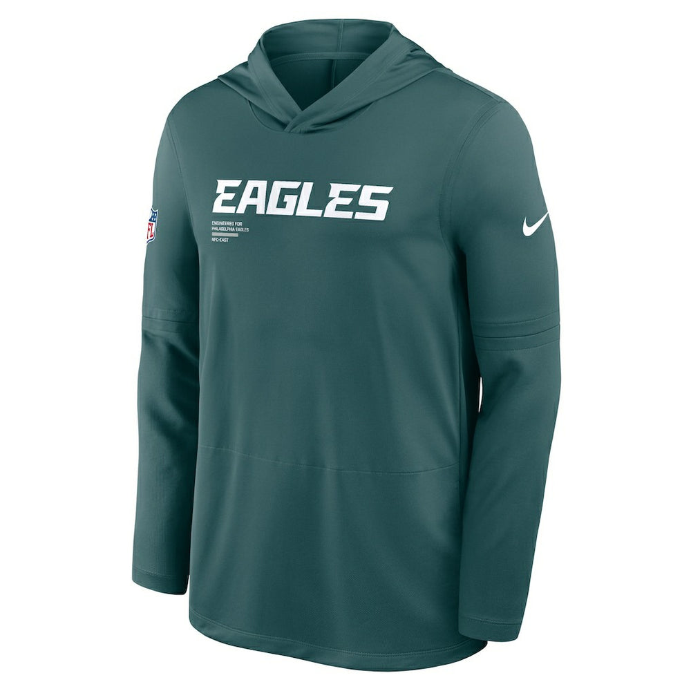 Sideline Pure Fury Performance Long Sleeve Hoodie T-Shirt - Philadelphia Eagles