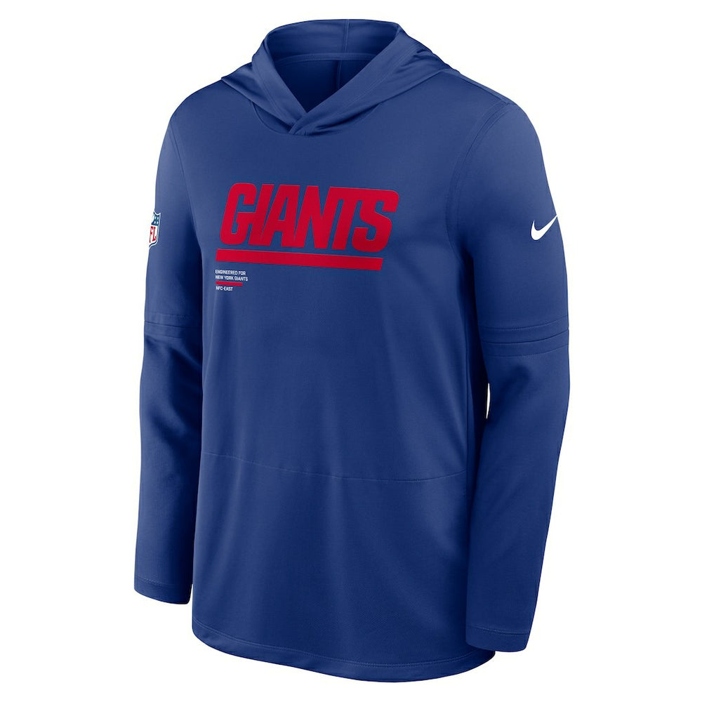 Sideline Pure Fury Performance Long Sleeve Hoodie T-Shirt - New York Giants