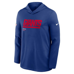 Sideline Pure Fury Performance Long Sleeve Hoodie T-Shirt - New York Giants