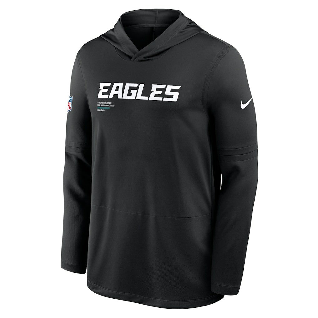 Sideline Pure Fury Performance Long Sleeve Hoodie T-Shirt - Philadelphia Eagles