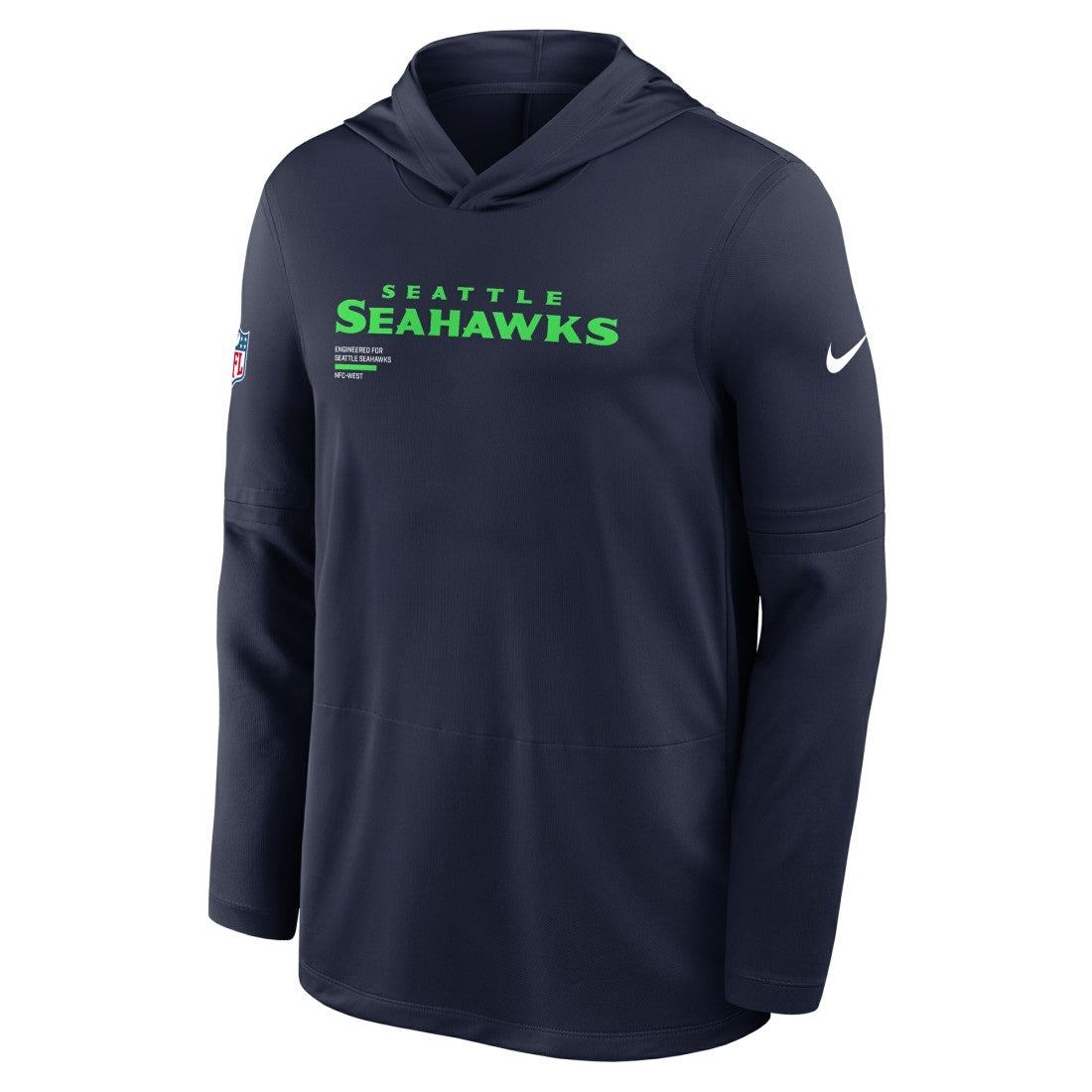 Sideline Pure Fury Performance Long Sleeve Hoodie T-Shirt - Seattle Seahawks