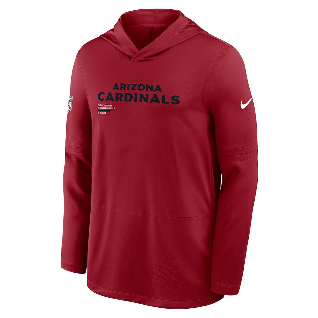 Sideline Pure Fury Performance Long Sleeve Hoodie T-Shirt - Arizona Cardinals