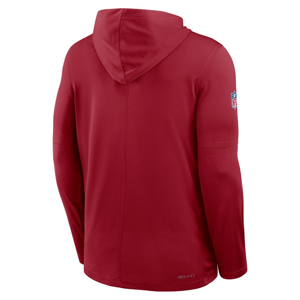 Sideline Pure Fury Performance Long Sleeve Hoodie T-Shirt - Arizona Cardinals